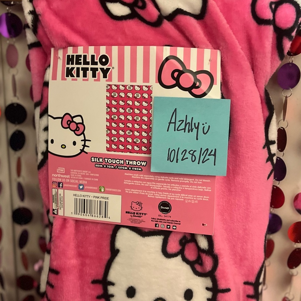 Hello Kitty Pink Silk Touch Throw